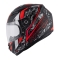 KAPPA 2024/12 KASK KJ04 EVO PROX JUNIOR INTEGRALNY FULLFACE KOLOR / CZARNY / CZERWONY FLUO MATT ROZMIAR 52 / L (HOMOLOGACJA ECE 22R06)
