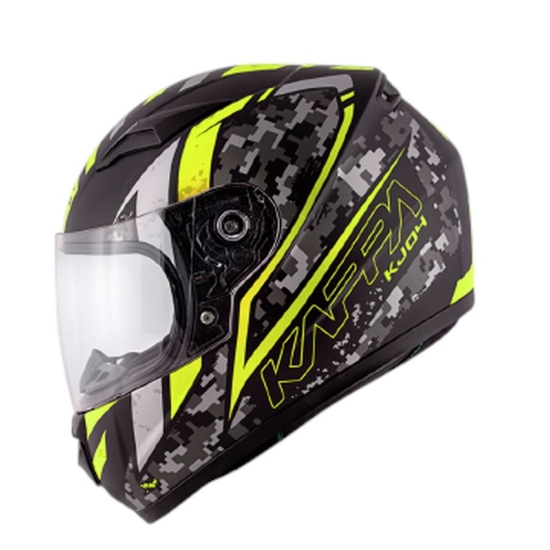 KAPPA 2024/12 KASK KJ04 EVO PROX JUNIOR INTEGRALNY FULLFACE KOLOR / CZARNY / ŻÓŁTY FLUO MATT ROZMIAR 50 / M (HOMOLOGACJA ECE 22R06)