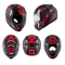 KAPPA 2024/12 KASK KJ04 EVO PROX JUNIOR INTEGRALNY FULLFACE KOLOR / CZARNY / CZERWONY FLUO MATT ROZMIAR 52 / L (HOMOLOGACJA ECE 22R06)