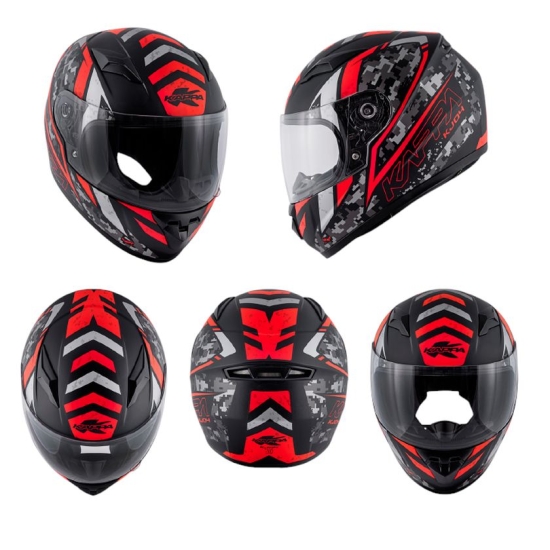 KAPPA 2024/12 KASK KJ04 EVO PROX JUNIOR INTEGRALNY FULLFACE KOLOR / CZARNY / CZERWONY FLUO MATT ROZMIAR 54 / XL (HOMOLOGACJA ECE 22R06)