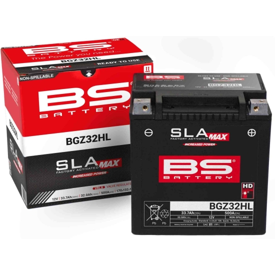 BS 2024/11 AKUMULATOR BGZ32HL MAX (FA) (YTX30L,YTX30HL,YTX30L-BS, YB30L-B) 12V 32AH 170X132X175 BEZOBSŁUGOWY - ZALANY (ZWIĘKSZONY PRĄD ROZRUCHOWY) (50