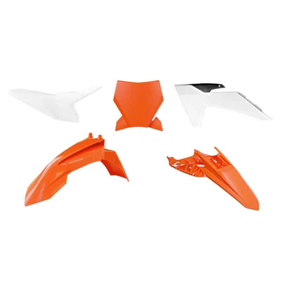 RACETECH (RTECH) 2024/12 KOMPLET PLASTIKÓW KTM SX 50 '24-'25 KOLOR OEM ( POMARAŃCZOWY / BIAŁY / CZARNY )