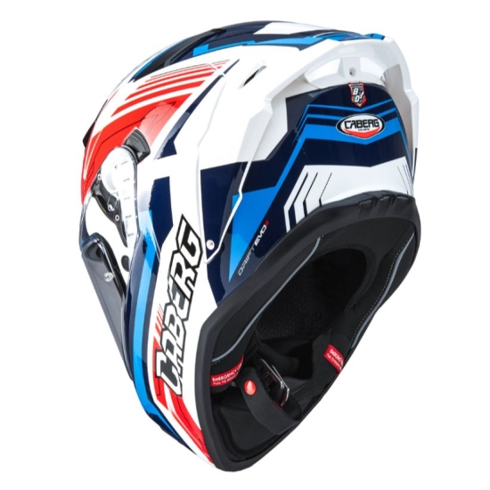 CABERG KASK INTEGRALNY Z BLENDĄ MODEL DRIFT EVO II JARAMA KOLOR BIAŁY/CZERWONY/NIEBIESKI ROZMIAR XXL (PINLOCK W ZESTAWIE)