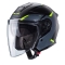 CABERG KASK OTWARTY JET OTWARTY FLYON II BOSS KOLOR CZARNY/SZARY/ŻÓŁTY FLUO MAT ROZMIAR M