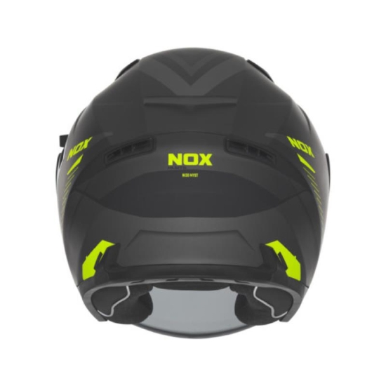 NOX KASK OTWARTY JET Z BLENDĄ N130 MYST KOLOR CZARNY/ŻÓŁTY FLUO MAT ROZMIAR XS