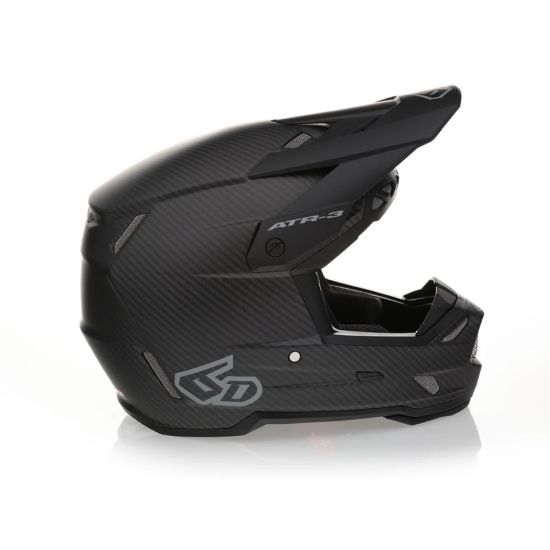 6D HELMETS KASK CROSS/ENDURO MODEL ATR-3 SOLID MATTE BLACK KOLOR CZARNY/SZARY ROZMIAR L ( 58 - 59 CM )