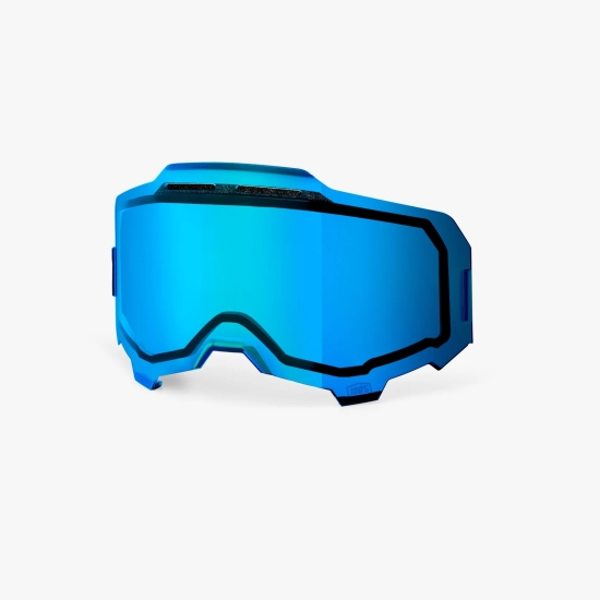 100 PROCENT ARMEGA / ARMATIC REPLACEMENT DUAL PANE VENTED MIRROR BLUE LENS - SZYBA/SZYBKA/SZYBKA PODWÓJNA WENTYLOWANA DO GOGLI ARMEGA / ARMATIC KOLOR