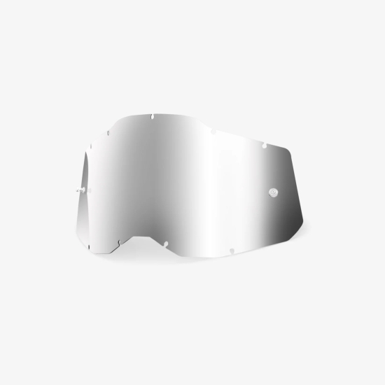 100 PROCENT AC2/ST2 JUNIOR REPLACEMENT - SHEET MIRROR SILVER LENS- SZYBA/SZYBKA POJEDYNCZA DO GOGLI ACCURI 2/STRATA 2 YOUTH DZIECIĘCE KOLOR SREBRNE LU