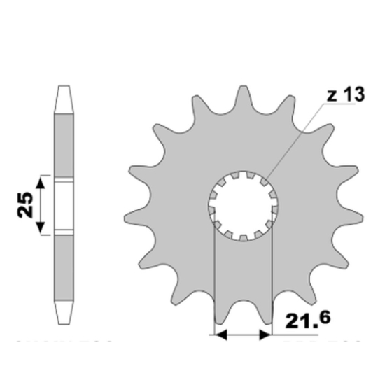 JR ZĘBATKA PRZEDNIA 566 14 (56614JT) SUZUKI RF/GSX/GSXR/GSF, YAMAHA FZR 600