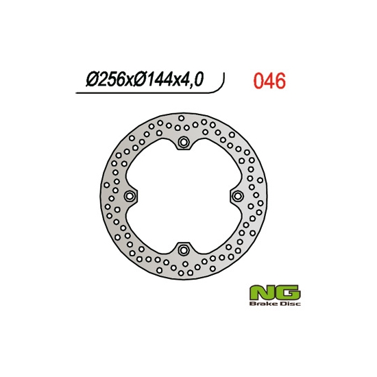 NG TARCZA HAMULCOWA PRZÓD HONDA XL 600V TRANSALP '97-'99, NX 650 DOMINATOR '88-'04, XR 650L '93-21,CB450S 85-89 (255X144X4MM) (4X10,5MM)