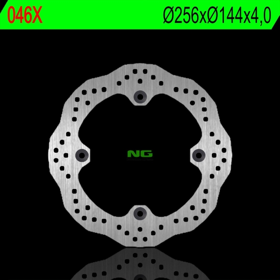 NG TARCZA HAMULCOWA PRZÓD HONDA XL 600V TRANSALP '97-'99, NX 650 DOMINATOR '88-'04, XR 650L '93-21, CB 350 '86-90, CB 450 '85-89, (255X144X4MM) (4X10,