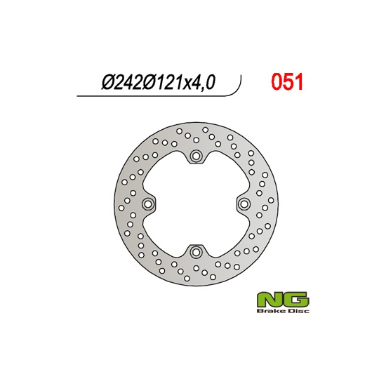 NG TARCZA HAMULCOWA PRZÓD SUZUKI DR 600 '85-'89 (242X121X4) (4X10,5MM)