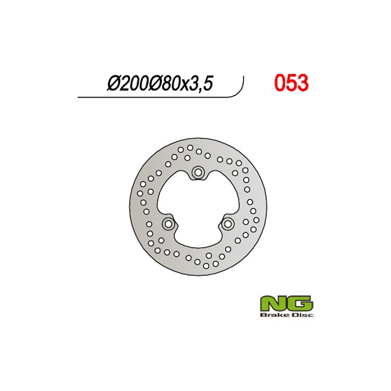 NG TARCZA HAMULCOWA PRZÓD KAWASAKI QUAD KLF 220/300/400, KVF 300/400 (200X80X3,5)