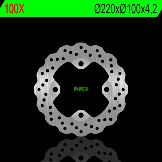 NG TARCZA HAMULCOWA TYŁ KAWASAKI ER 6F/N 06-17, ZX 6R 02-17, KLE 650 07-14, Z 750 03-06, ZX 9R 98-03, ZX 10R 104-10 (220X100X4,2MM) (4X10,5MM) WAVE