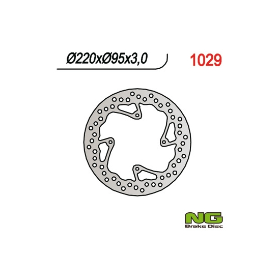 NG TARCZA HAMULCOWA PRZÓD KTM 85 SX '03-'15 (220X95X3) (4X6,5MM)