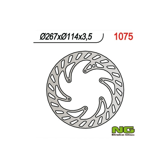 NG TARCZA HAMULCOWA PRZÓD CPI 50 SUPERMOTO '05-'08 (ŚR. 267MM) (267X-X3,5)(6X6,5MM)