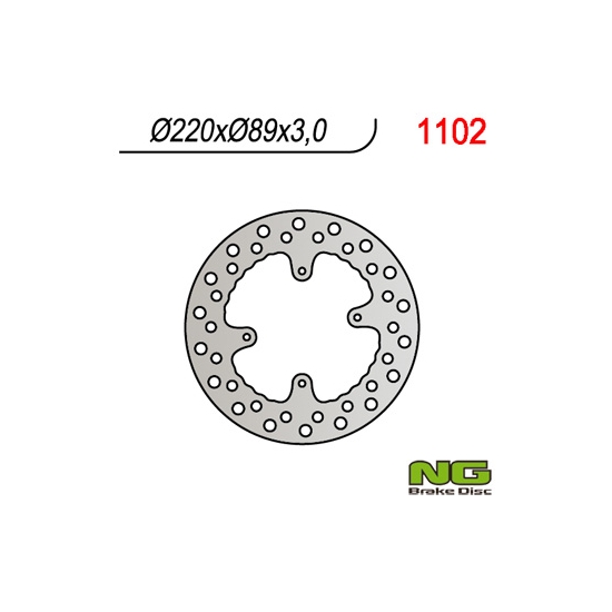 NG TARCZA HAMULCOWA PRZÓD HONDA CR 80/85,CRF150R '07-'21 (220X88X3)(4X6,50MM)