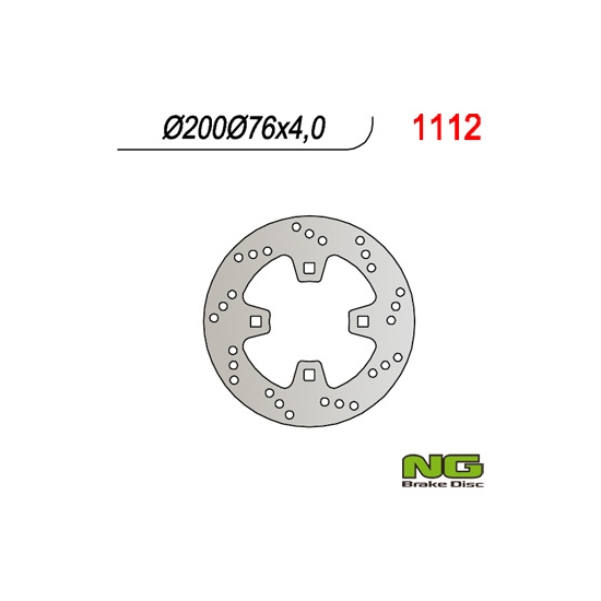 NG TARCZA HAMULCOWA TYŁ KTM QUAD 450/505/525 (200x76x4)