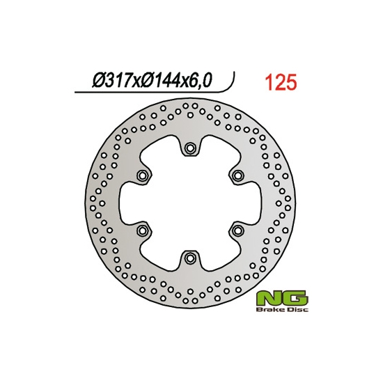 NG TARCZA HAMULCOWA PRZÓD HONDA NTV 650, VF 750 C '93-'99, ST 1100, VT 1100 (317X144X6)