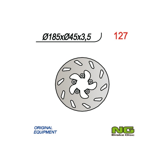 NG TARCZA HAMULCOWA TYŁ KTM EXC 50 '99-'00 (185X45X3,5)