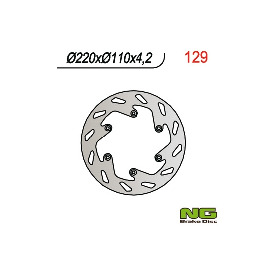NG TARCZA HAMULCOWA TYŁ KTM SX/EXC/LC 4 (220x110x4,2) (NG141; NG129)