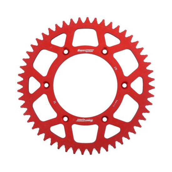 SUPERSPROX ZĘBATKA TYLNA ALUMINIOWA 7075-T6 (ERGAL) 289 52 HONDA CR/CRF '83-'16 (JTR210.52) KOLOR CZERWONY
