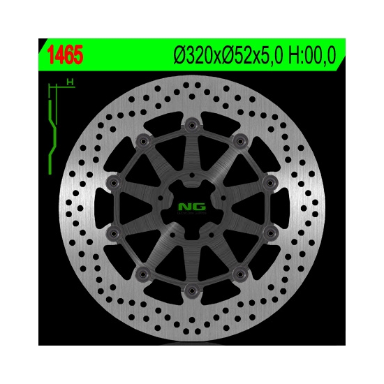 NG TARCZA HAMULCOWA PRZÓD KTM DUKE 690 R/ABS '14-'16 (320X52X5MM) (5X8,5MM) PŁYWAJĄCA