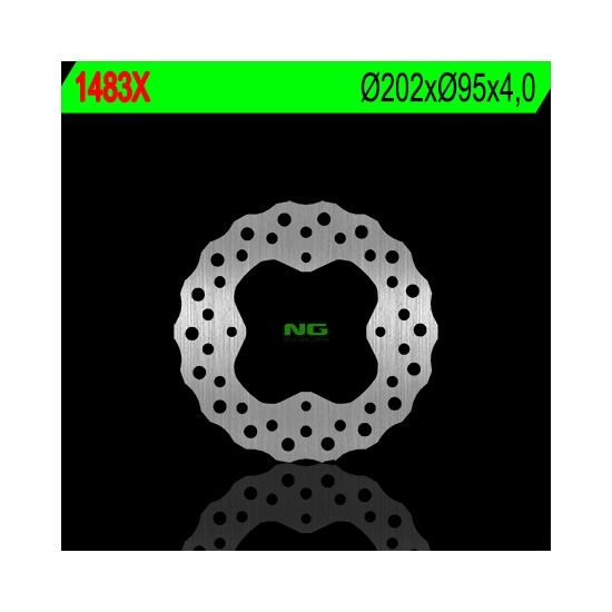 NG TARCZA HAMULCOWA PRZÓD/TYŁ ARCTIC CAT 400/450/500/550/700 '12-'15 (202X95X4) (4X8,5MM) WAVE