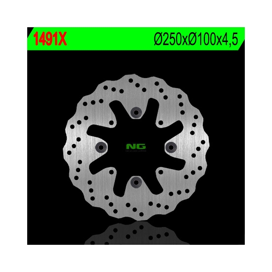 NG TARCZA HAMULCOWA TYŁ KAWASAKI 650 VULCAN '15 (250X100X4,5) (4X10,5MM) (220x112x4) WAVE