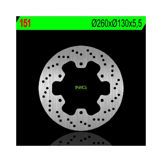 NG TARCZA HAMULCOWA TYŁ KAWASAKI GPZ 750UT '83-'88, GPZ 1000 RX '86-'88 (260X130X5,5) (6X10,5MM)