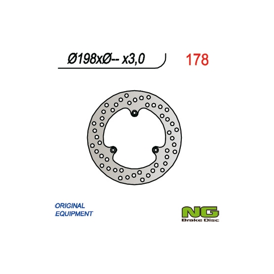 NG TARCZA HAMULCOWA PRZÓD KTM 60/65/85 SX (198x-x3)