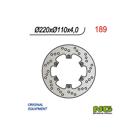 NG TARCZA HAMULCOWA TYŁ APRILIA 50 RX 92-05, PEGASO 50, BETA 200/350/400 (220x110x4)