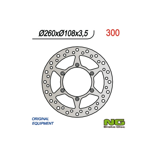 NG TARCZA HAMULCOWA PRZÓD GAS GAS 125 94-99 (260x108x3,5)