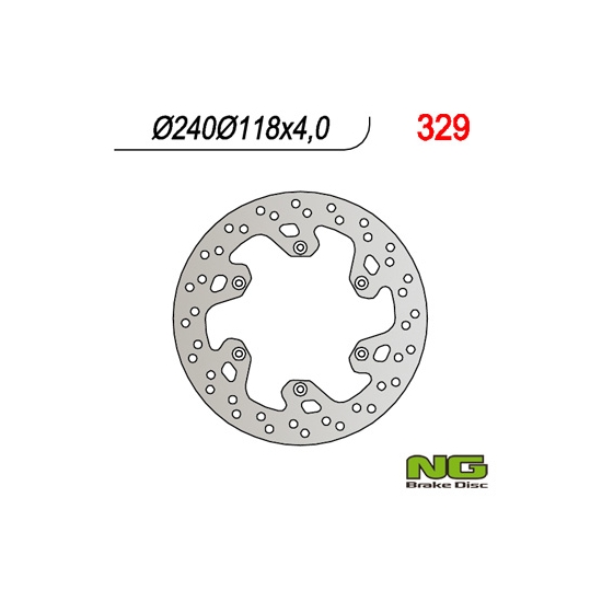 NG TARCZA HAMULCOWA TYŁ SUZUKI RM 125 '99-'10, RM 250 '99-'08, DRZ400SM '04-'10 (240X118X4)