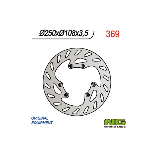 NG TARCZA HAMULCOWA PRZÓD HM 50 CRE BAJA/SIX '01-'06 (ŚR. 250MM) (250x108x3,5)