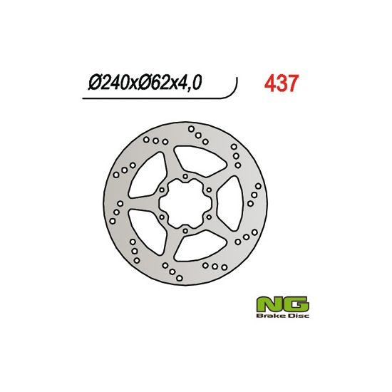 NG TARCZA HAMULCOWA PRZÓD HONDA CRM 125 90-99 (240x62x4) (6x10,5mm)