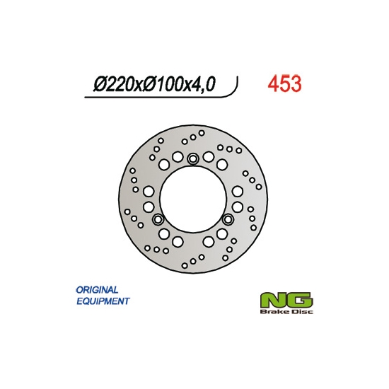 NG TARCZA HAMULCOWA PRZÓD SUZUKI BURGMAN 125/250 02-05 (220X100X4) 3 OTWORY SR.10,5