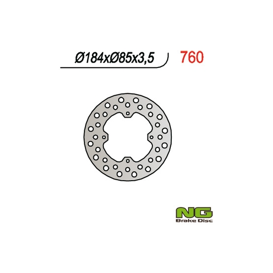 NG TARCZA HAMULCOWA TYŁ KAWASAKI, SUZUKI RM 80/85 (86-04) (184x85x3,5)