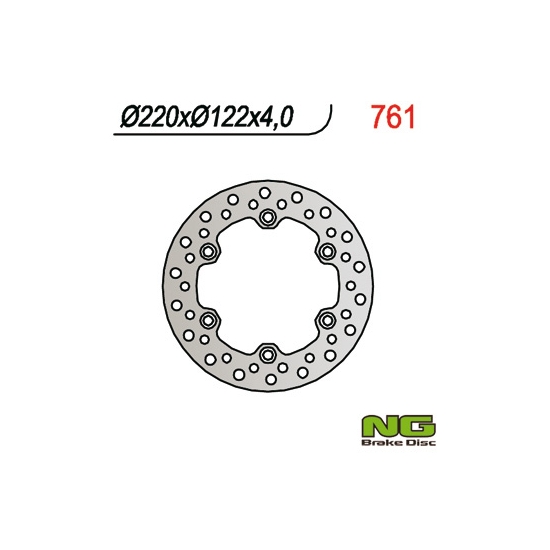 NG TARCZA HAMULCOWA TYŁ HONDA CR 125/250 '88-'89 (220x122x4)