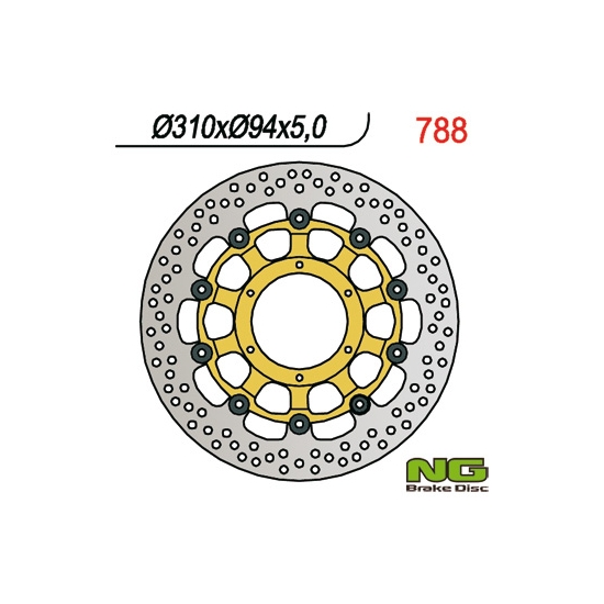 NG TARCZA HAMULCOWA PRZÓD HONDA CBR 1000 RR 04-05, CB 1300 01-10 (310X94X5) (6X65MM) CBR 600RR 03-08, CB 1000R 08-16, CTX 1300 14-16 PŁYWAJĄCA