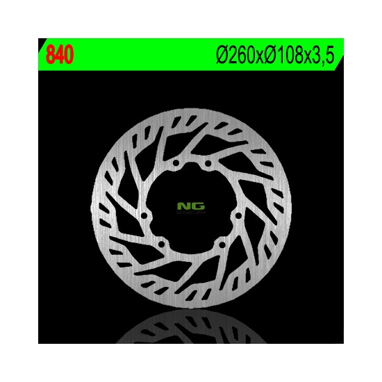 NG TARCZA HAMULCOWA PRZÓD DERBI 50/125, SHERCO 50/125/290 (260X108X3,5) (6X6,5MM)