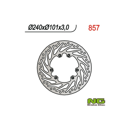 NG TARCZA HAMULCOWA PRZÓD HONDA CR 125/250, CRF 250/450 02-14 (240X101X3) TURBINA