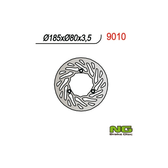 NG TARCZA HAMULCOWA TYŁ RIEJU 50/80/125 (185X80X3,5MM)