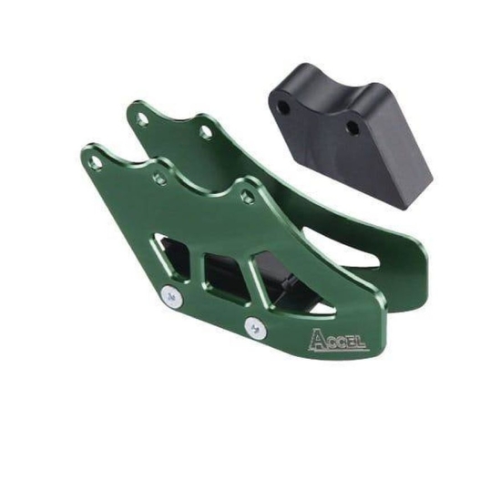 ACCEL PROWADNICA ŁAŃCUCHA KPL. KAWASAKI KX125/250 '97-'06, KXF250 '04-'05, SUZUKI RMZ 250 '04-'06 KOLOR ZIELONY