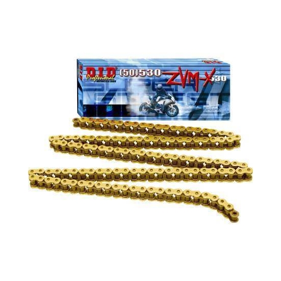 DID 50(530)ZVMXG&G-106 ŁAŃCUCH ZŁOTY / ZŁOTY (106 OGNIW) X-RING (50ZVMXGG106)(50ZVMXGB-106)(OTWARTY + ZAKUWKA) (50ZVMXGG-106)
