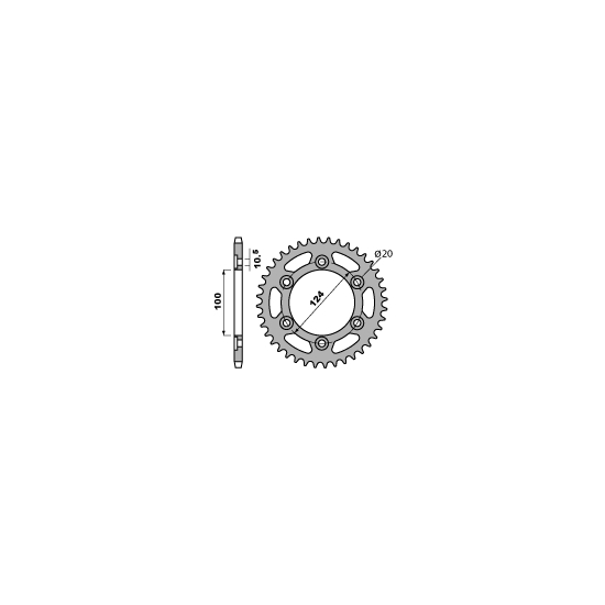 PBR ZĘBATKA TYLNA 1027 40 DUCATI 750/900 SPORT 01-02 (JTR735.40) (ŁAŃC. 520)
