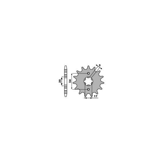PBR ZĘBATKA PRZEDNIA 2060 13 18NC HONDA CRF 230 (03-15) (ŁAŃC. 520)