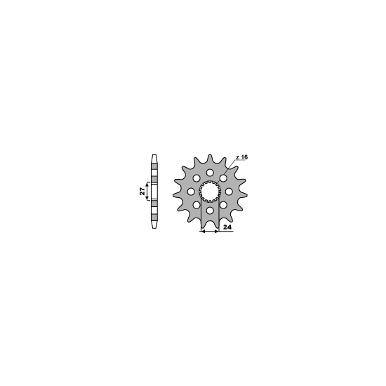 PBR ZĘBATKA PRZEDNIA 2190 15 18NC SUZUKI GSXR 1000 09-13 (-2) (ŁAŃC. 530)