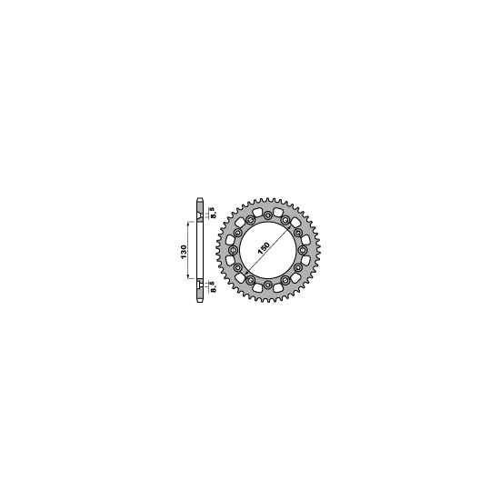 PBR ZĘBATKA TYLNA 4308 40 C45 HONDA XL 250 X 83-84 ( MOŻE ZASTĄPIĆ 245 40 ) (ŁAŃC. 520)