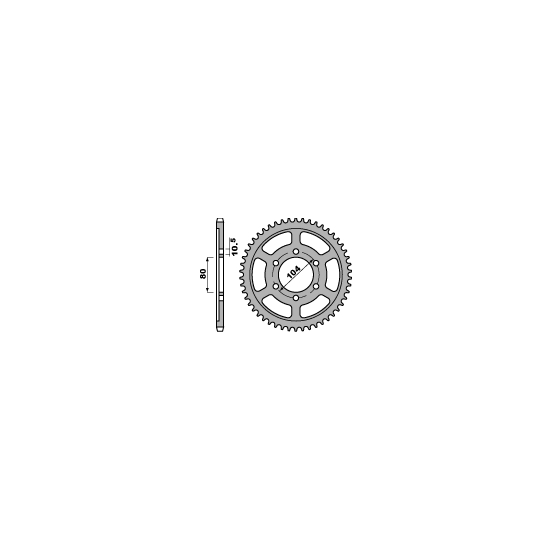 PBR ZĘBATKA TYLNA 4359 45 C45 KAWASAKI (JTR1489.45) (ŁAŃC. 525)